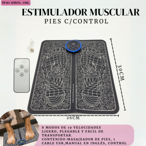 ESTIMULADOR MUSCULAR PIES C/CONTROL