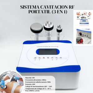SISTEMA RF CAVITACIÓN PORTÁTIL (3 EN 1)