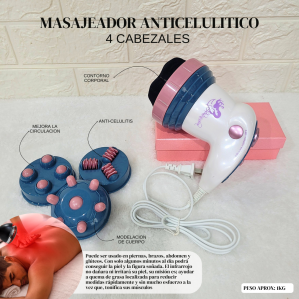MASAJEADOR ANTICELULITICO 4 CABEZALES