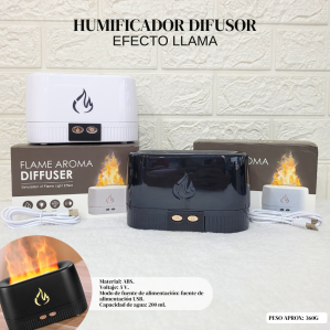 HUMIFICADOR DIFUSOR EFECTO LLAMA
