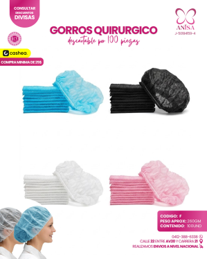 GORRO QUIRURGICO DESCARTABLE X100PZ