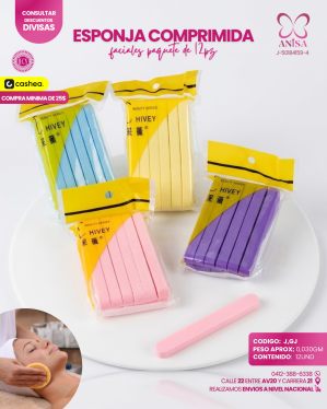ESPONJAS COMPRIMIDAS FACIALES X12UND