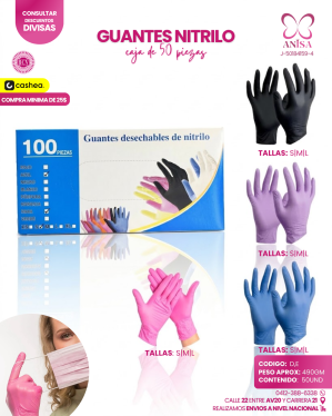 GUANTES NITRILO CAJA 50 PARES