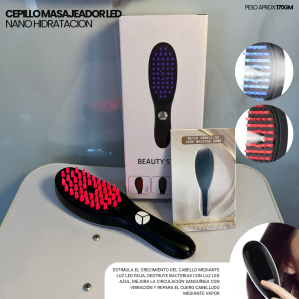 CEPILLO MASAJEADOR LED NANO HIDRATACION