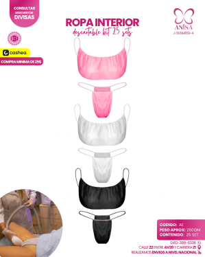 ROPA INTERIOR KIT DESECHABLE X25 SET