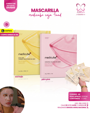 MASCARILLA MEDICUBE CAJA DE 4 PIEZAS